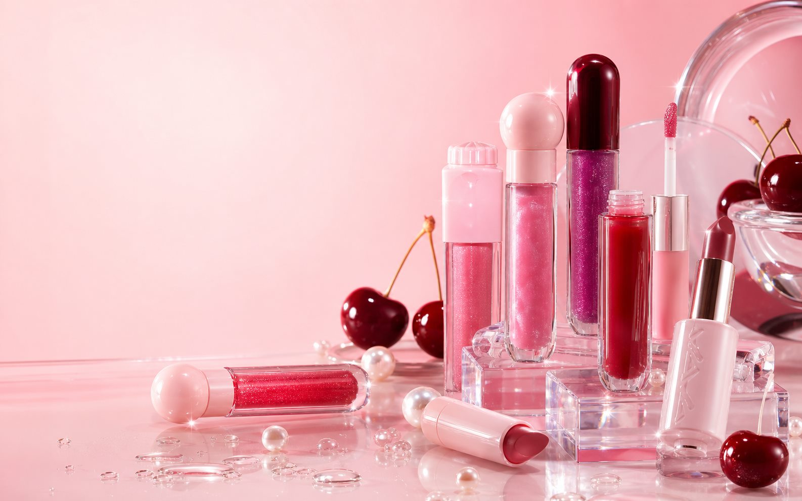 Campanha Cerejinha Mix com gloss e batom